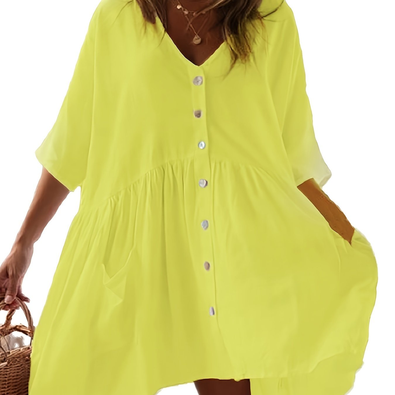 Chic Loose-Fitting Beach Coverup Dress