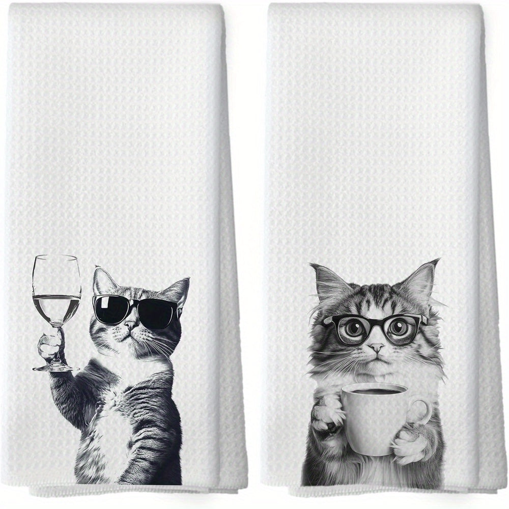 Cat Kitchen Towels Set of Two