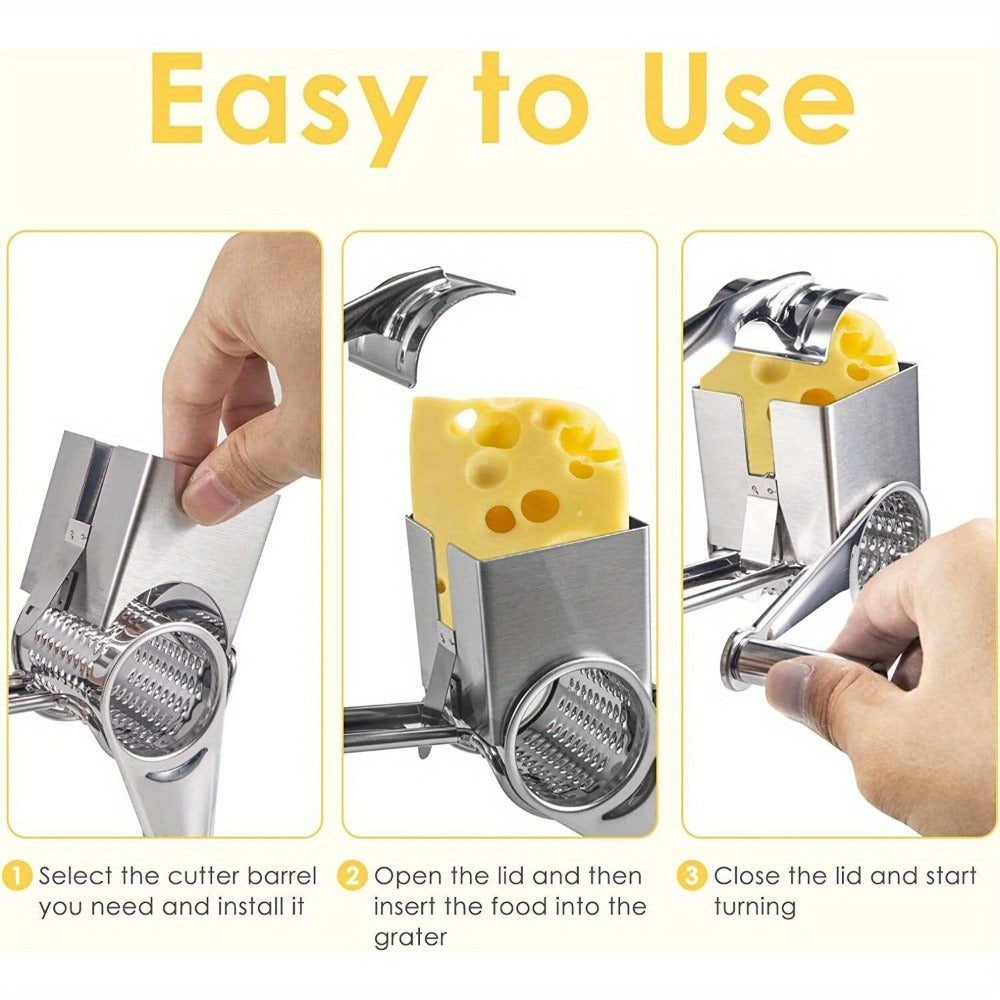 Stainless Steel Rotary Cheese Grater Tool