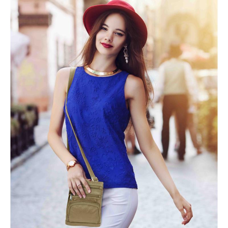 Genuine Leather Crossbody Handbag in Multiple Colors
