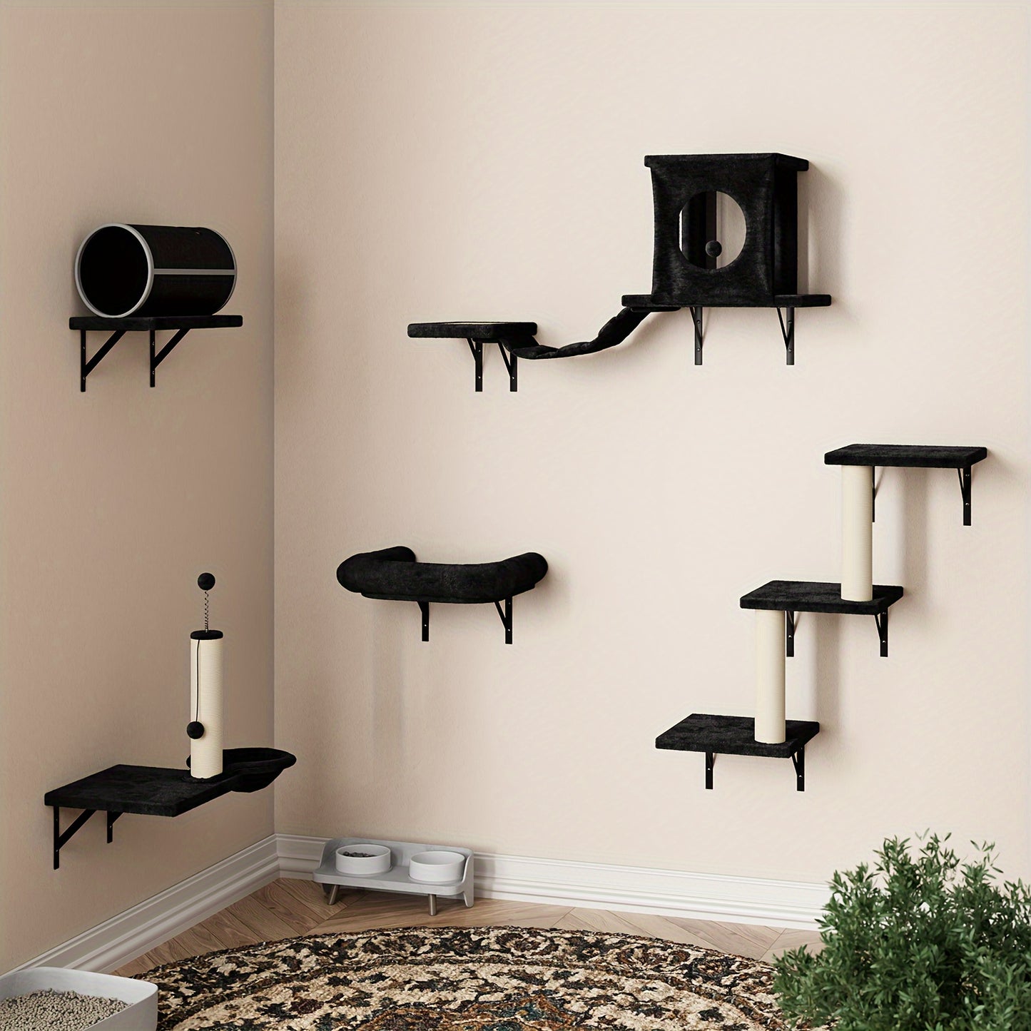 Luxury Wall Mounted Cat Furniture Set for Stylish Indoor Spaces