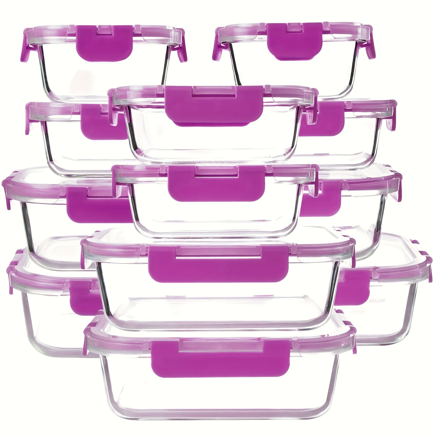 Borosilicate Glass Food Storage Containers Set