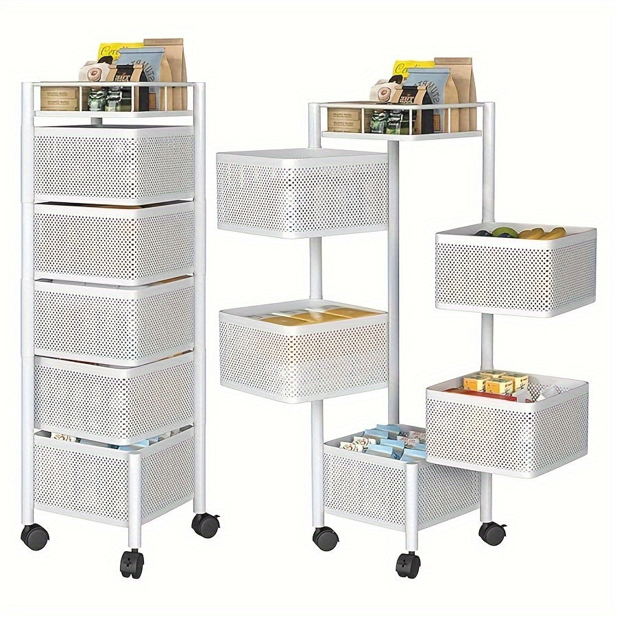 Rotating 5 Tier Kitchen Storage Shelf