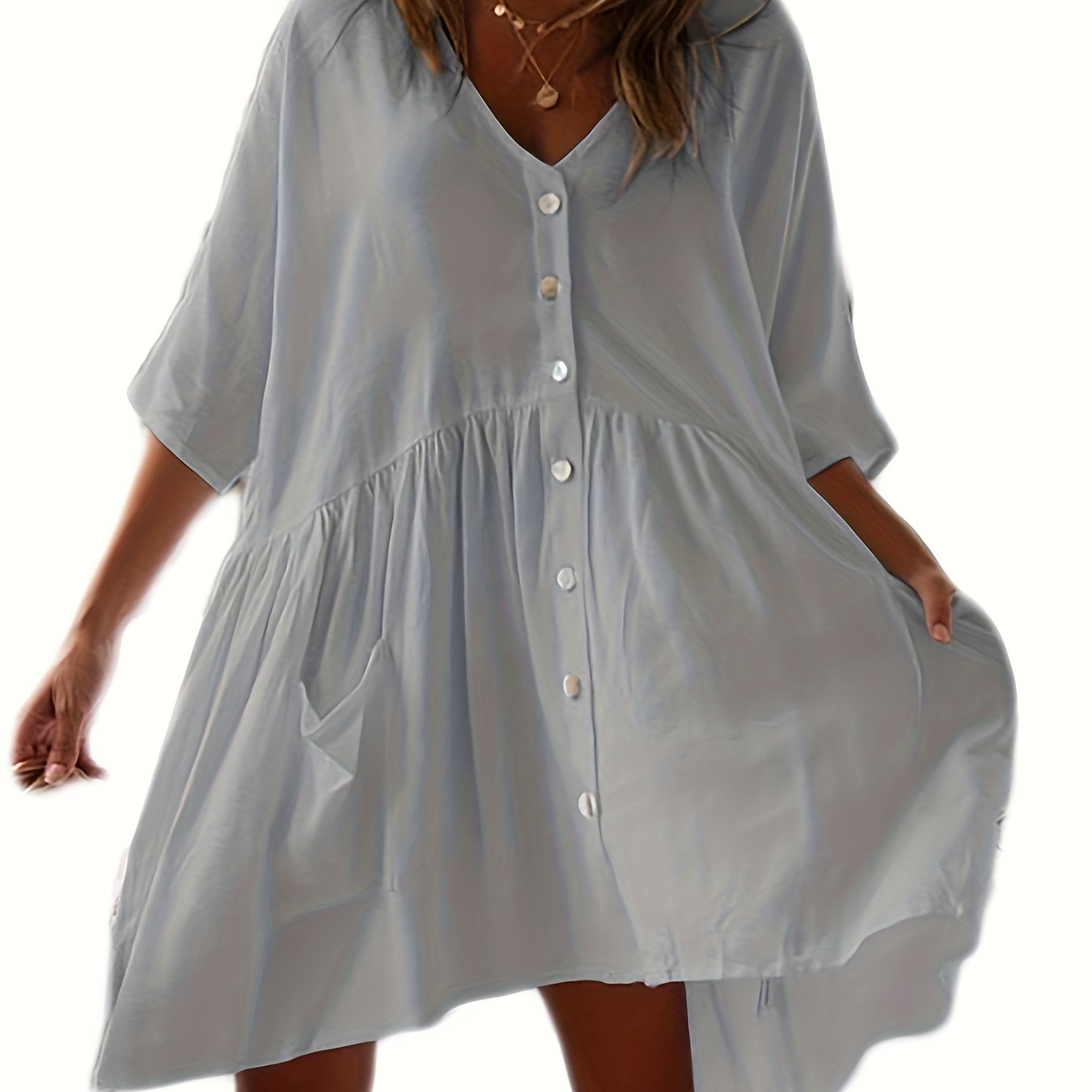 Chic Loose-Fitting Beach Coverup Dress