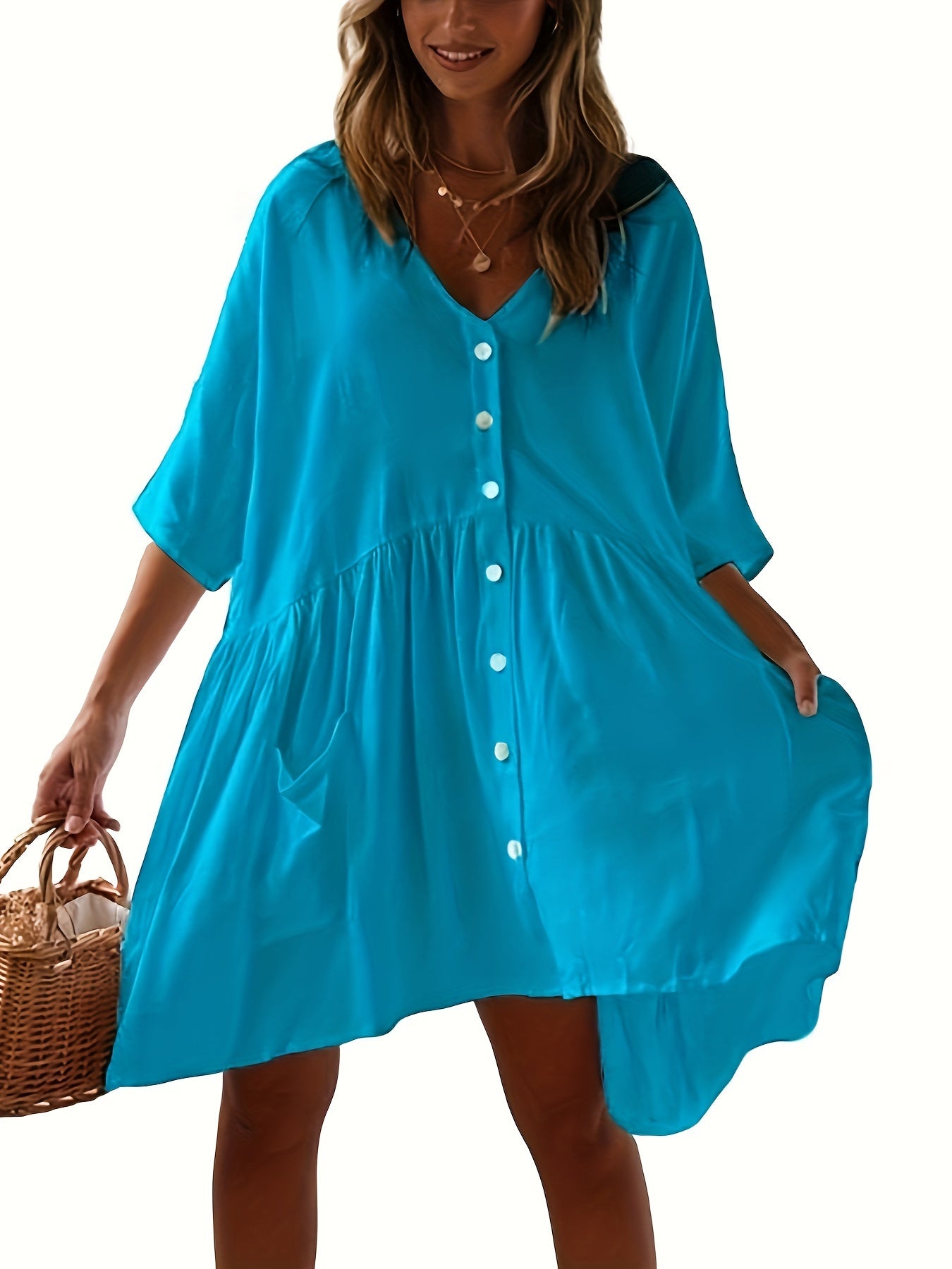 Chic Loose-Fitting Beach Coverup Dress