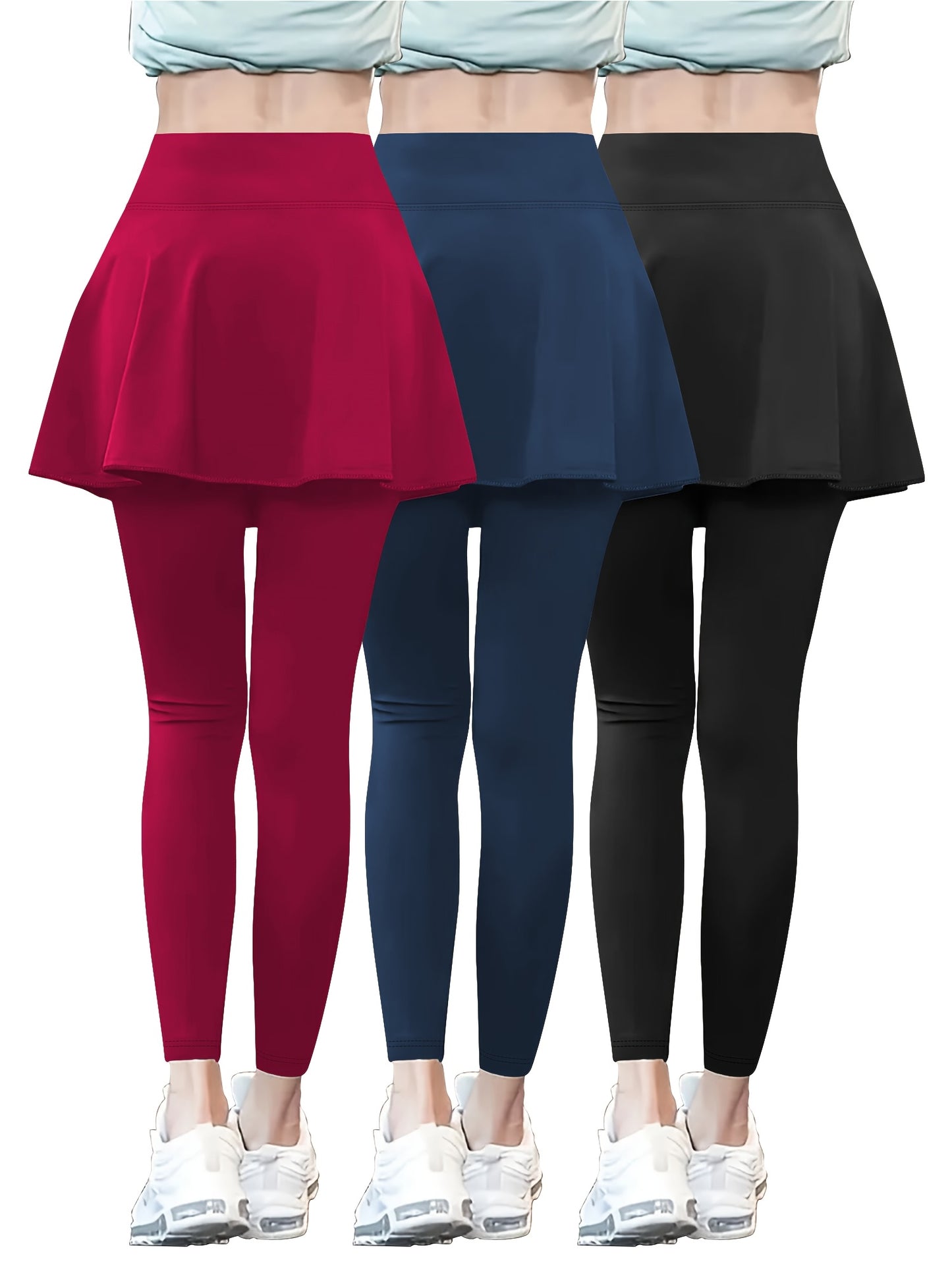 High Waist Yoga Leggings 3-Pack With Pockets