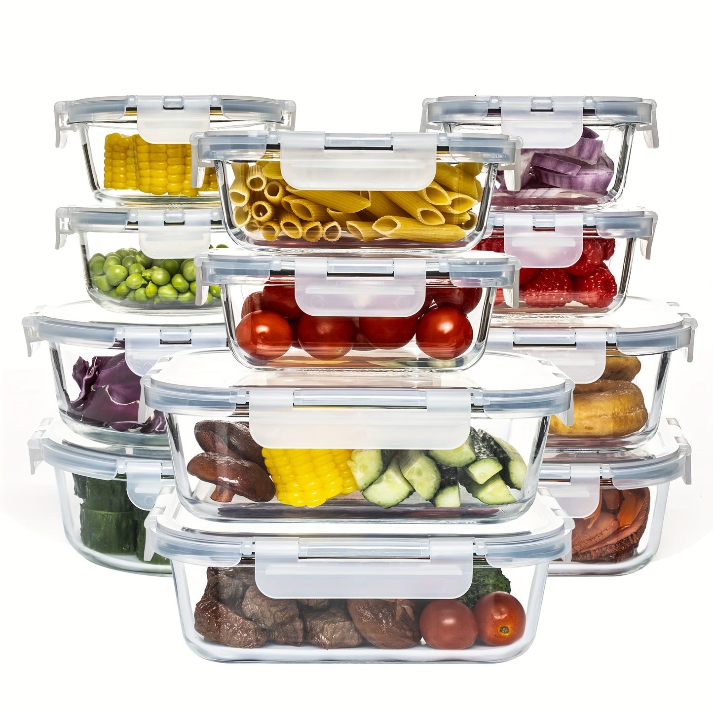 Borosilicate Glass Food Storage Containers Set