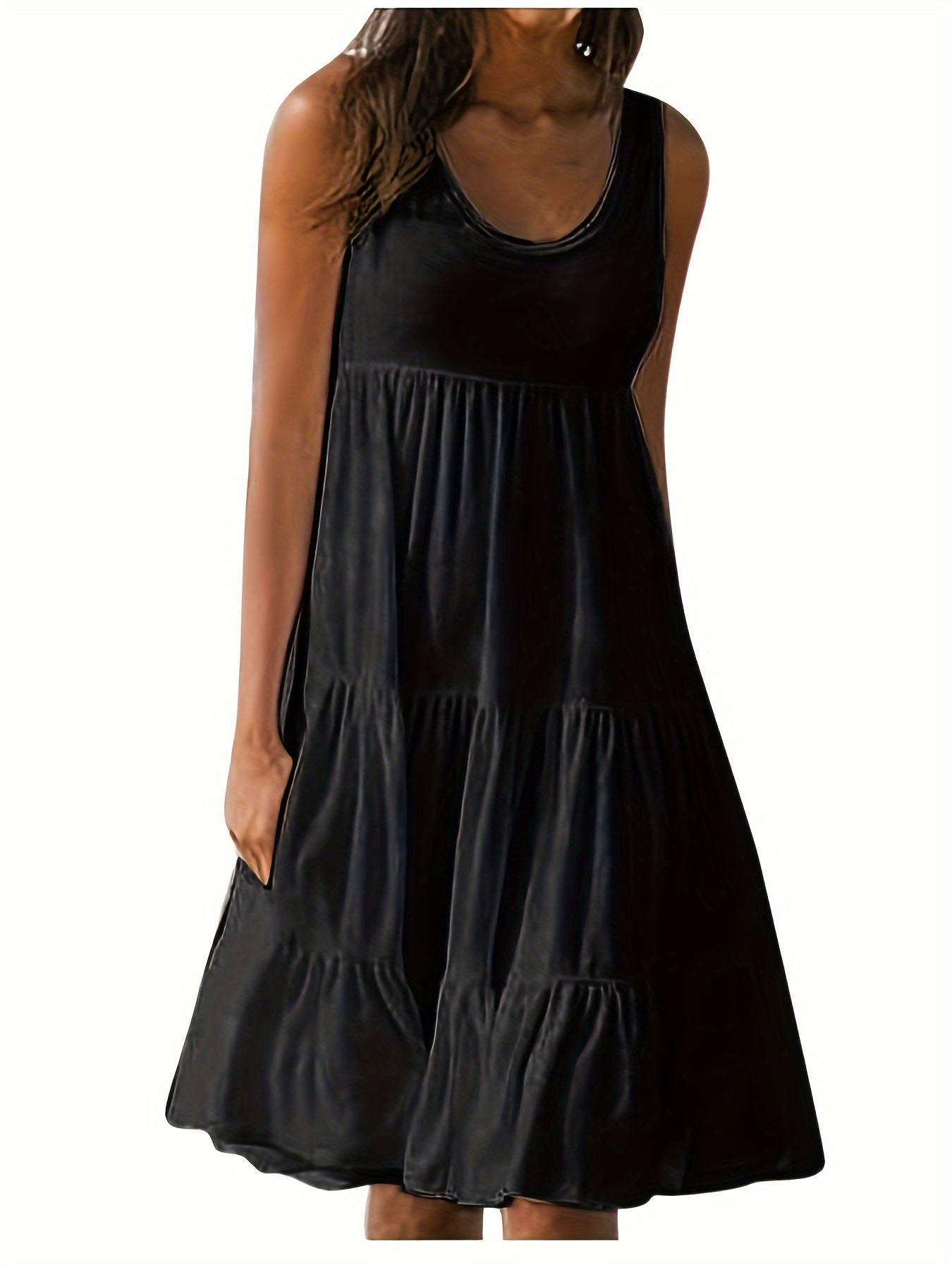 Women's Casual Sleeveless Cotton Beach Dress