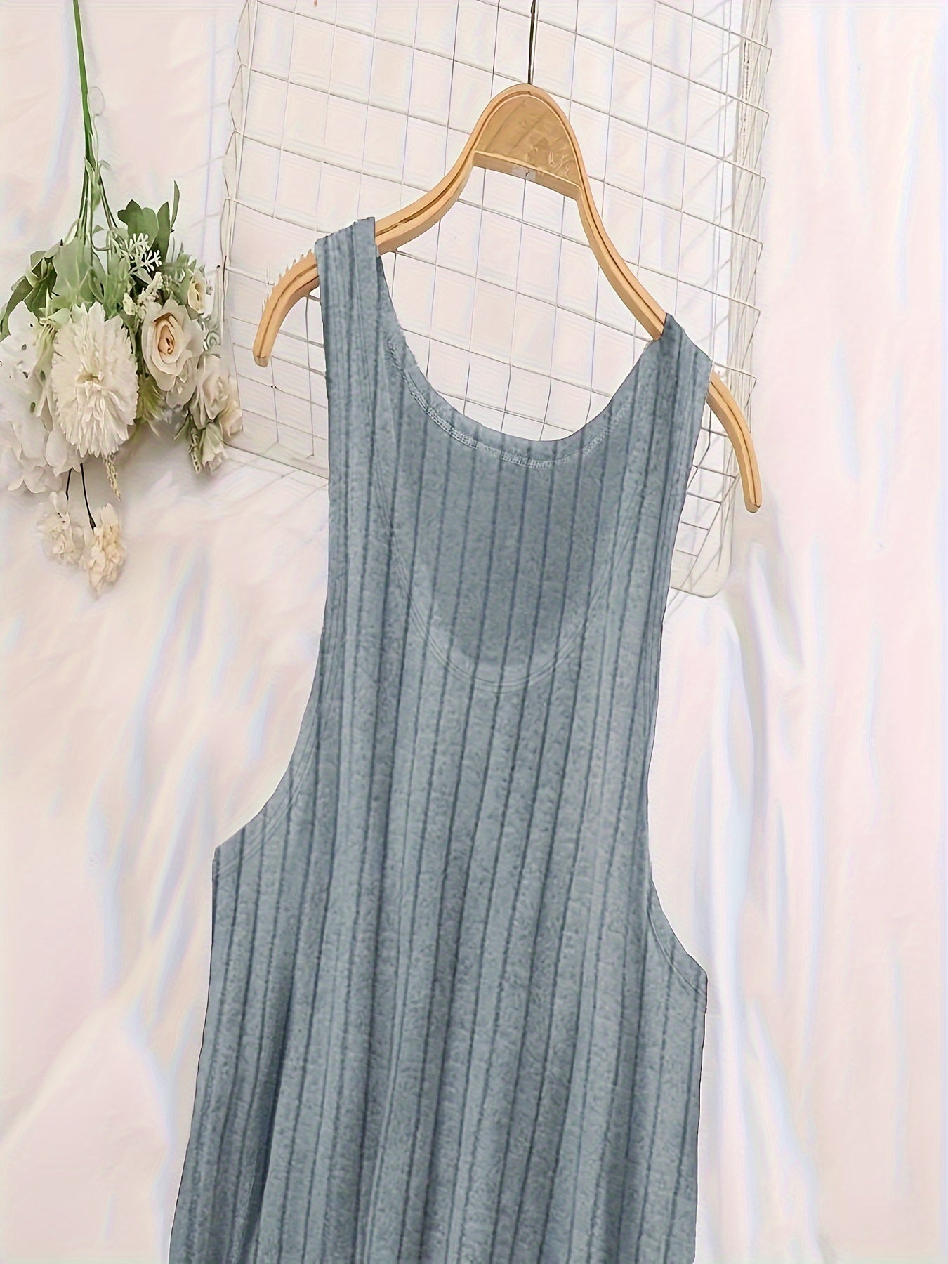 Large Three-Piece Ribbed Vest Set