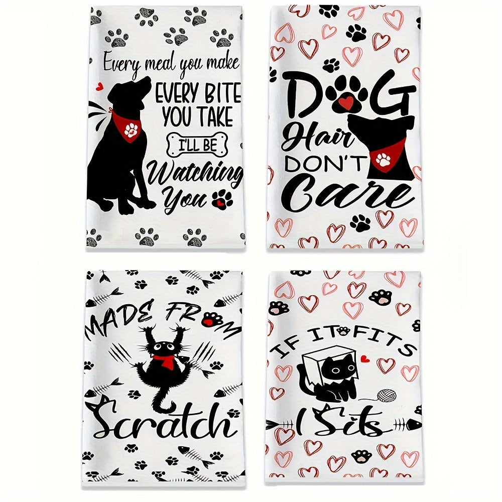 Cute Animal Pattern Kitchen Towel Set