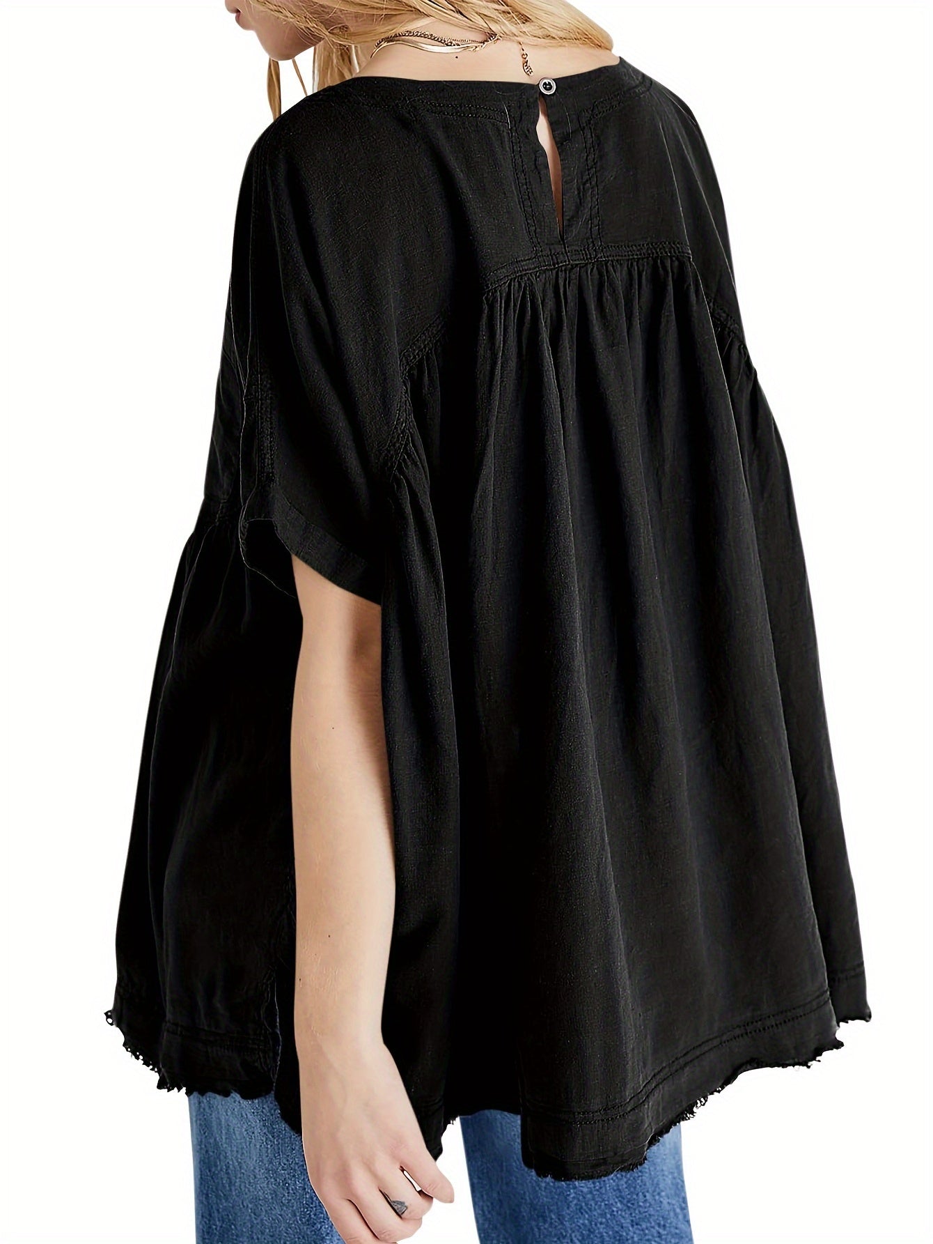 Plus Size Summer Babydoll Tops for Women