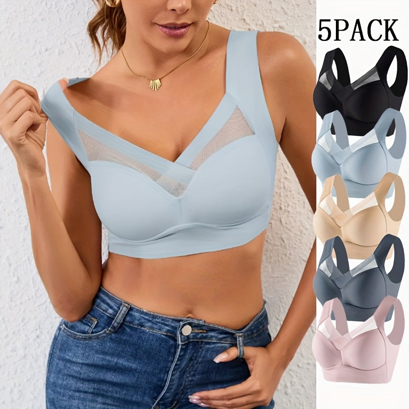 Wireless Sports Bra 5 Pack for Women