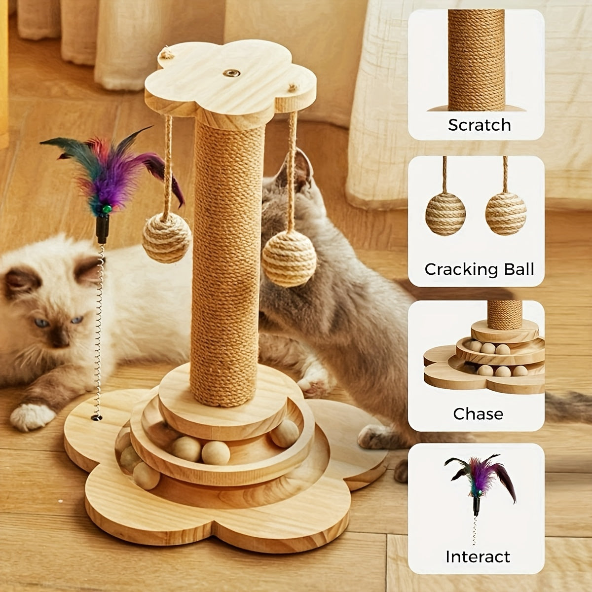 Sisal Cat Scratching Pillar and Climbing Frame