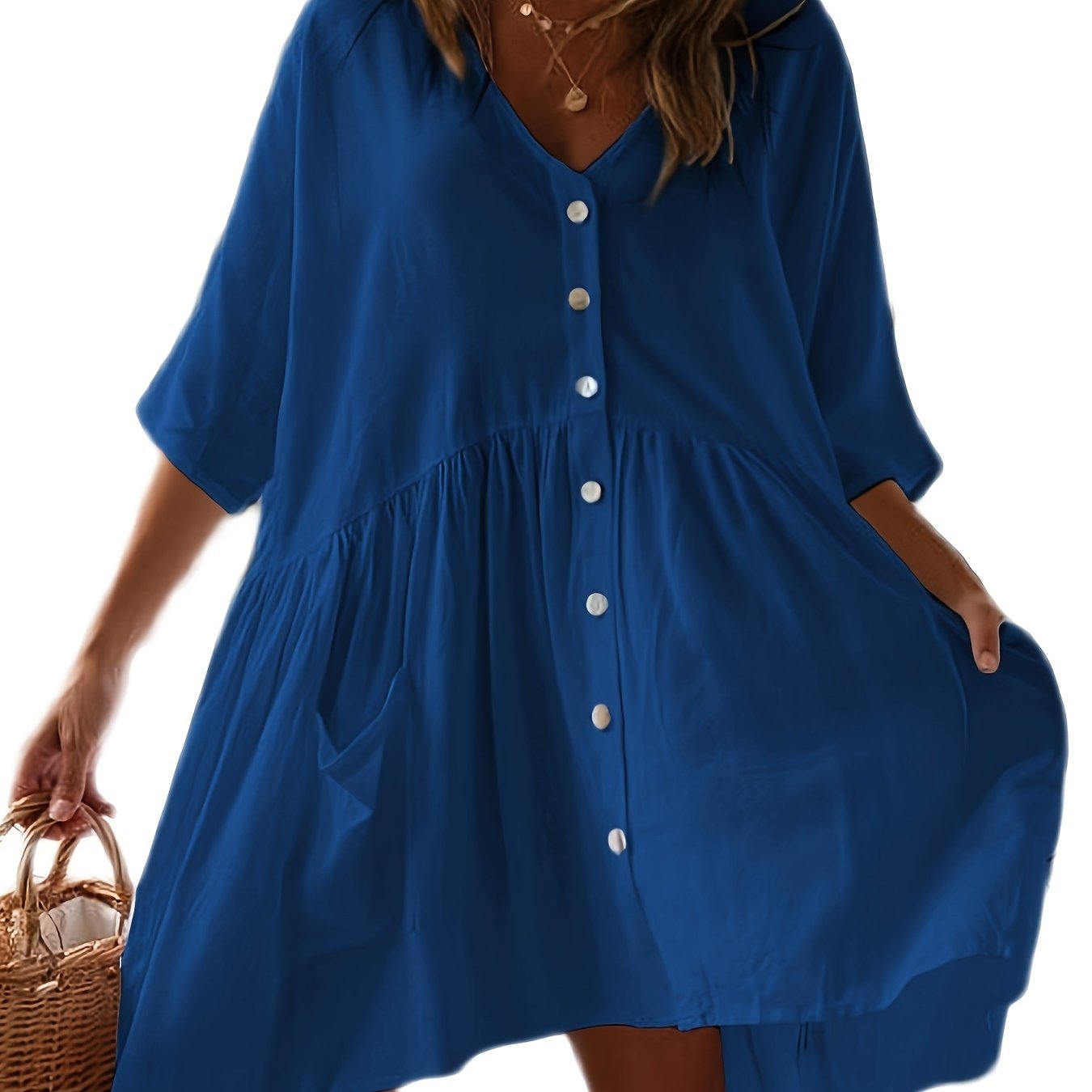 Chic Loose-Fitting Beach Coverup Dress