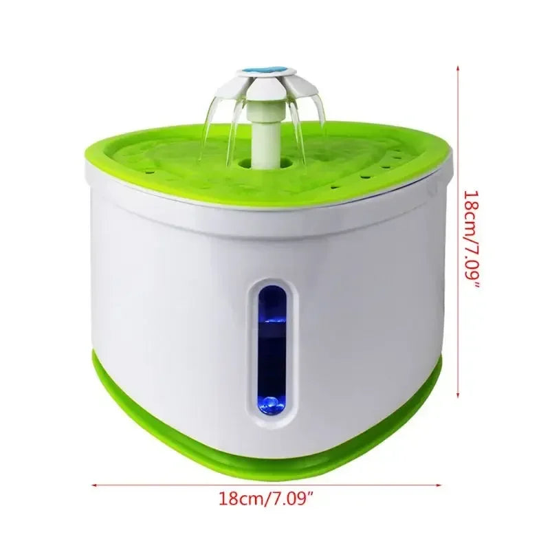 2L Pet Dog Automatic Electric USB Silent Water Dispenser Cat Heart Shaped Fountain