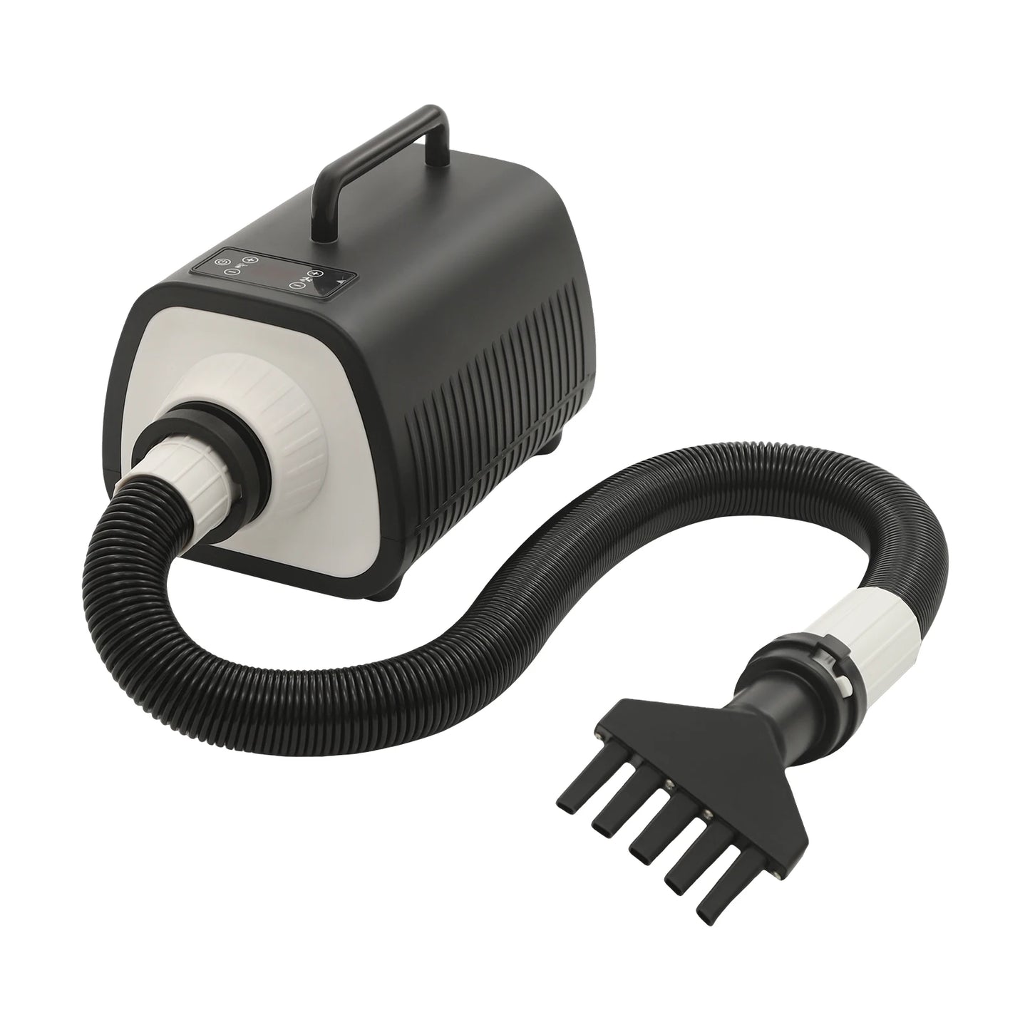 2100 Watt Dog Grooming Blow Dryer With Handles 9 Speed Adjustment LED Display 3 Nozzles For Dogs