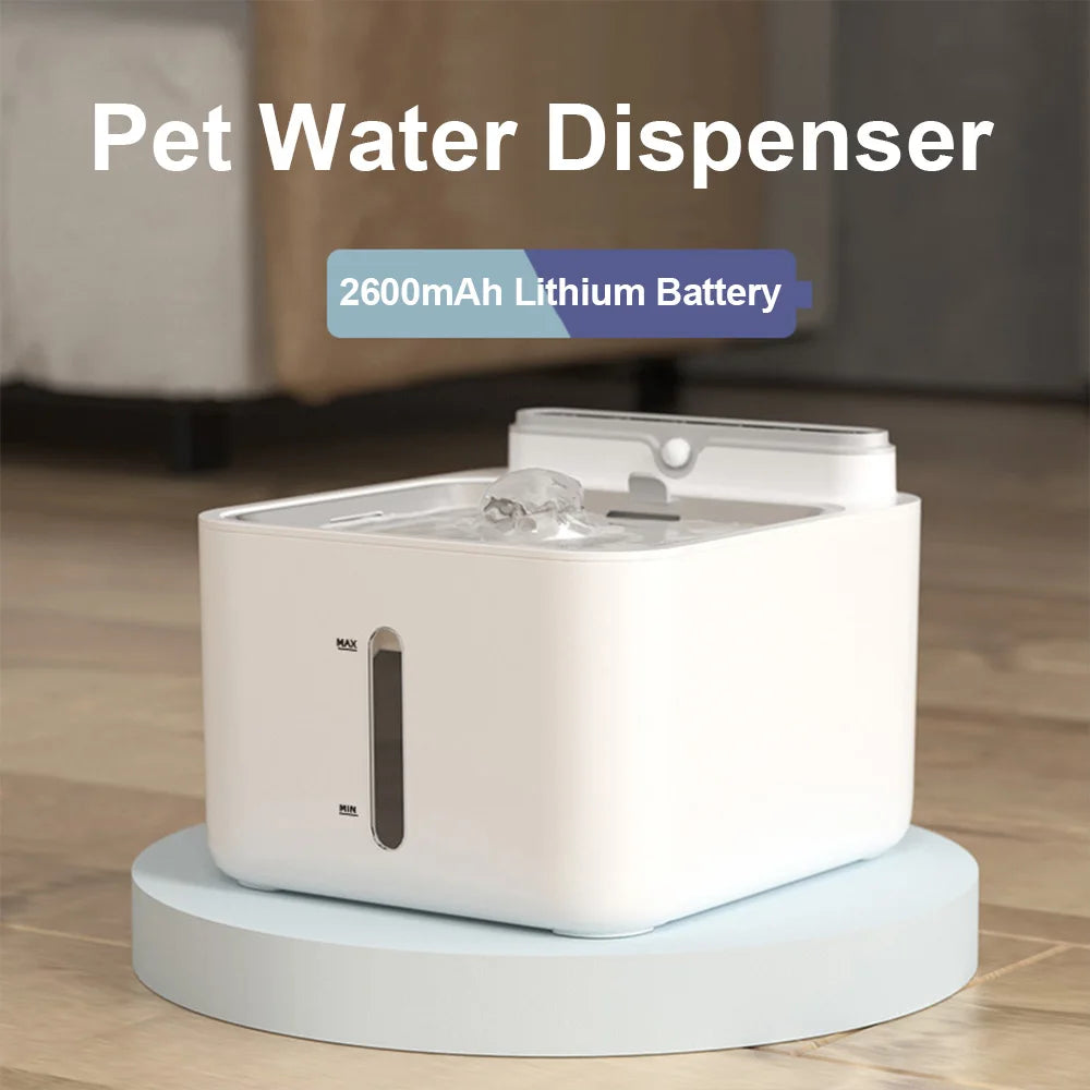 Automatic Cat Water Fountain Wireless Sensor Portable Rechargeable Dispenser Pet Drinking Fountain for Cats