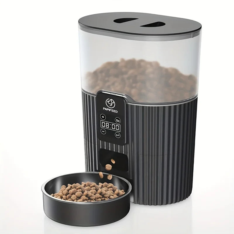 PAPIFEED Smart Automatic Cat and Dog Feeder with WiFi Remote Control LCD Display