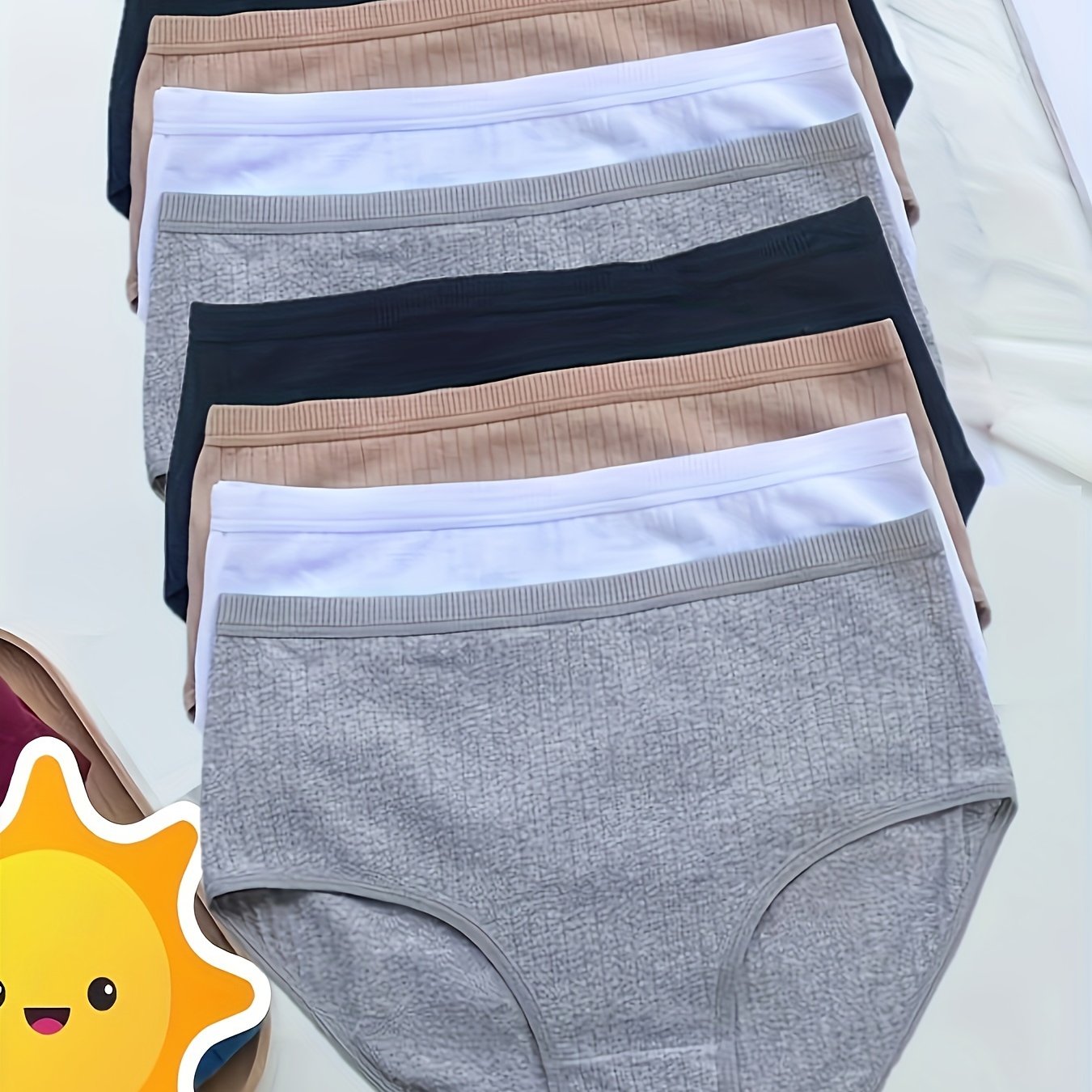 8 Pack Comfy High Rise Briefs
