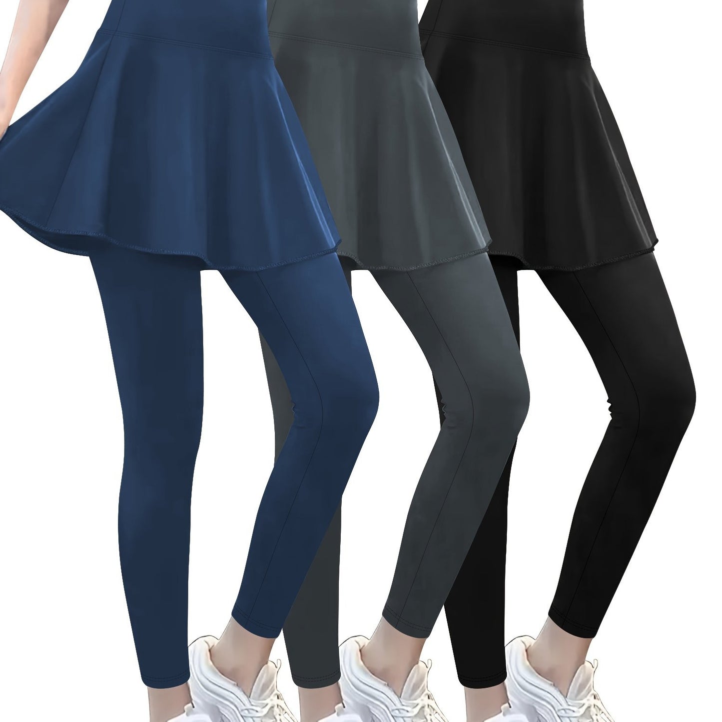 High Waist Yoga Leggings 3-Pack With Pockets