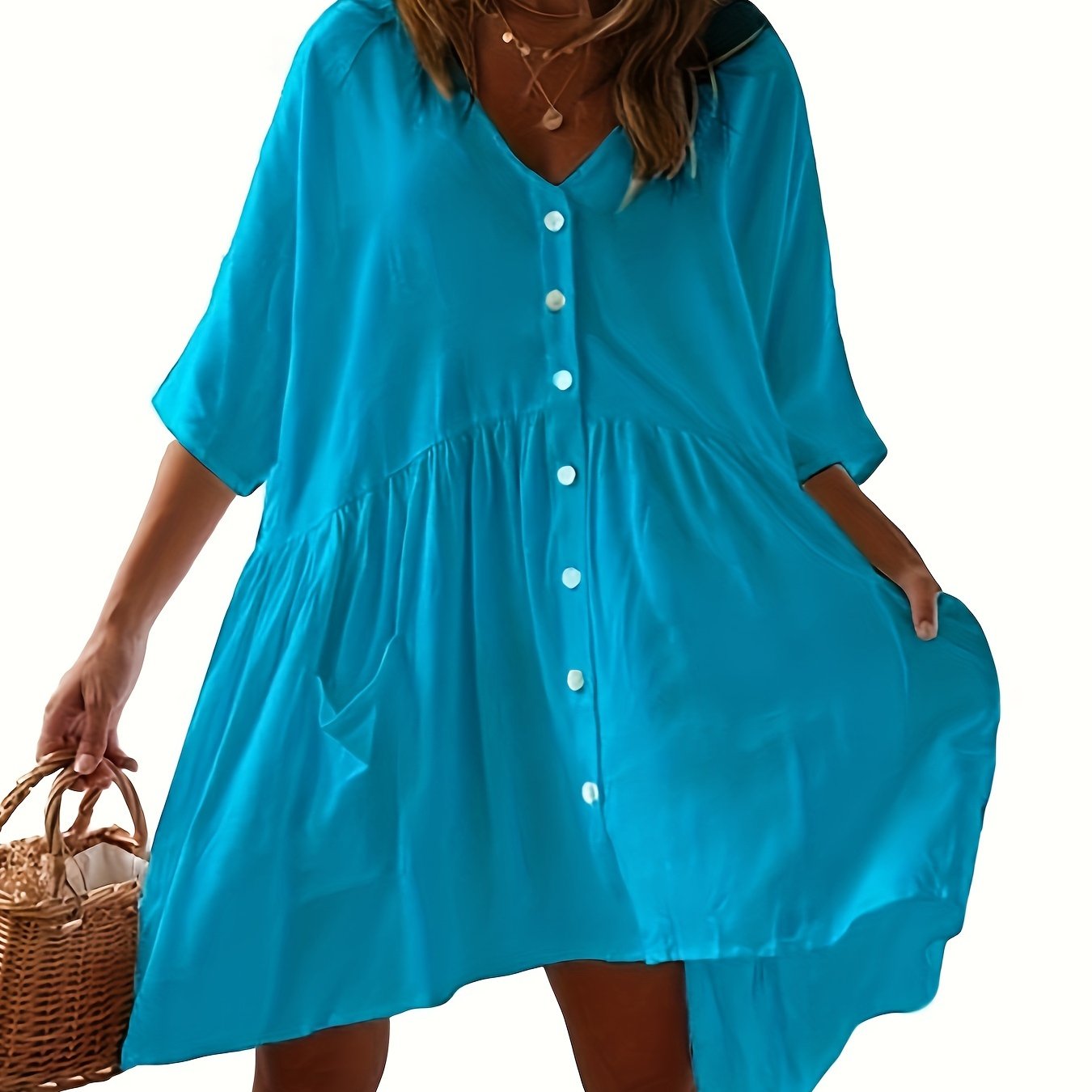 Chic Loose-Fitting Beach Coverup Dress