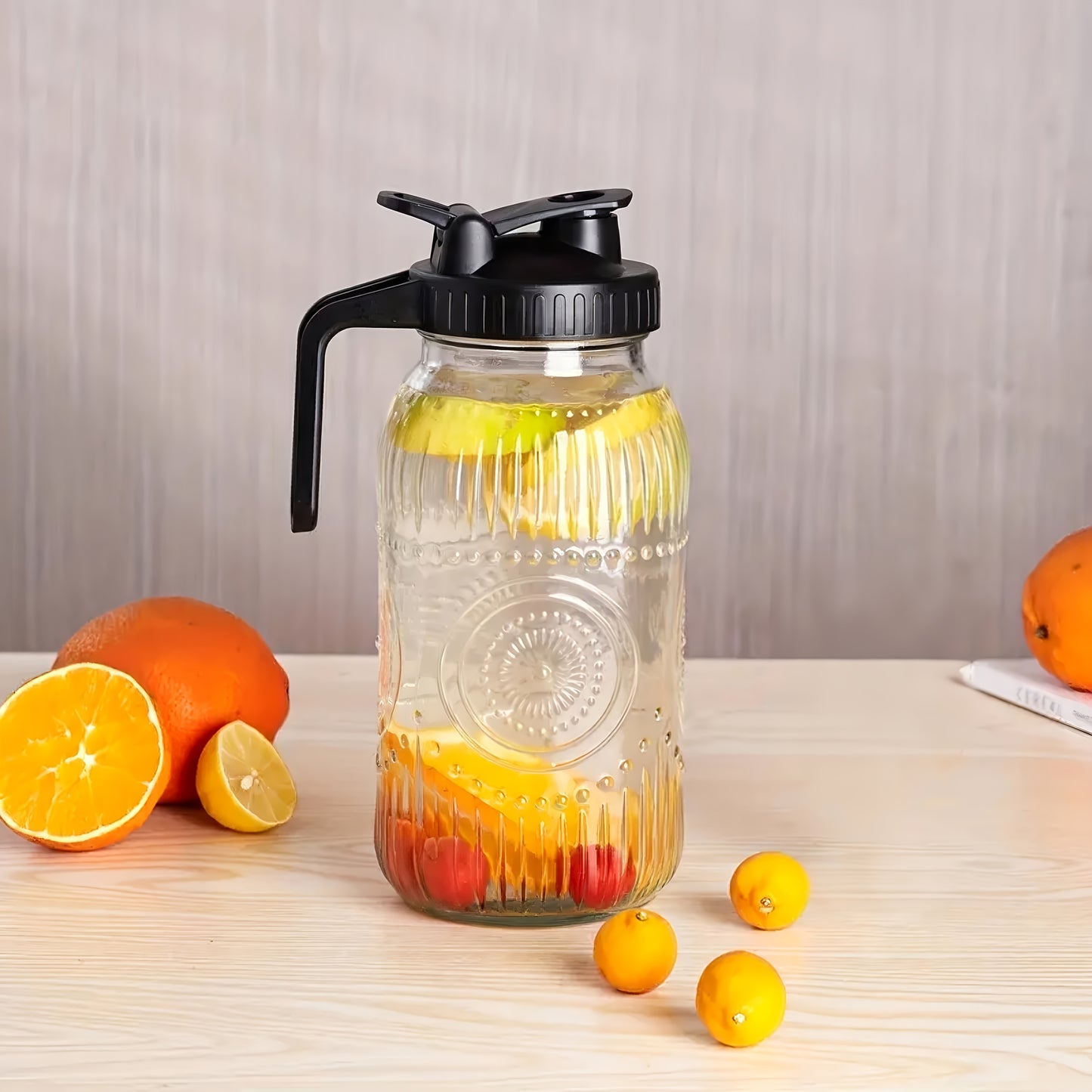 Vintage 64 Oz Mason Jar Pitcher