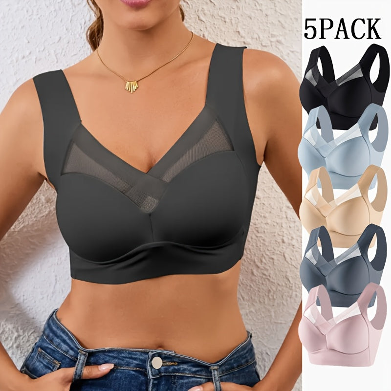 Wireless Sports Bra 5 Pack for Women