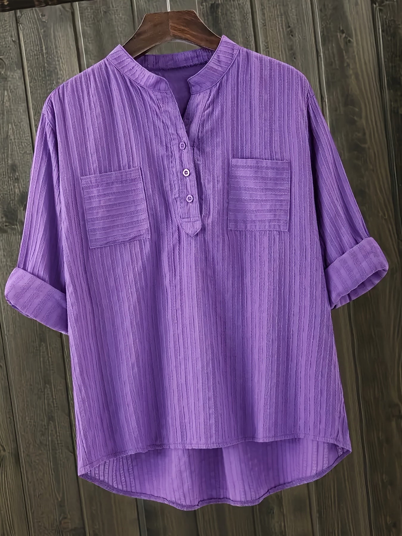 Plus Size Summer V-Neck Pullover Shirt