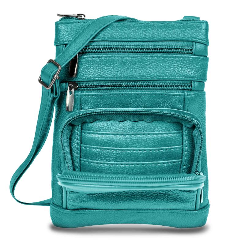 Genuine Leather Crossbody Handbag in Multiple Colors