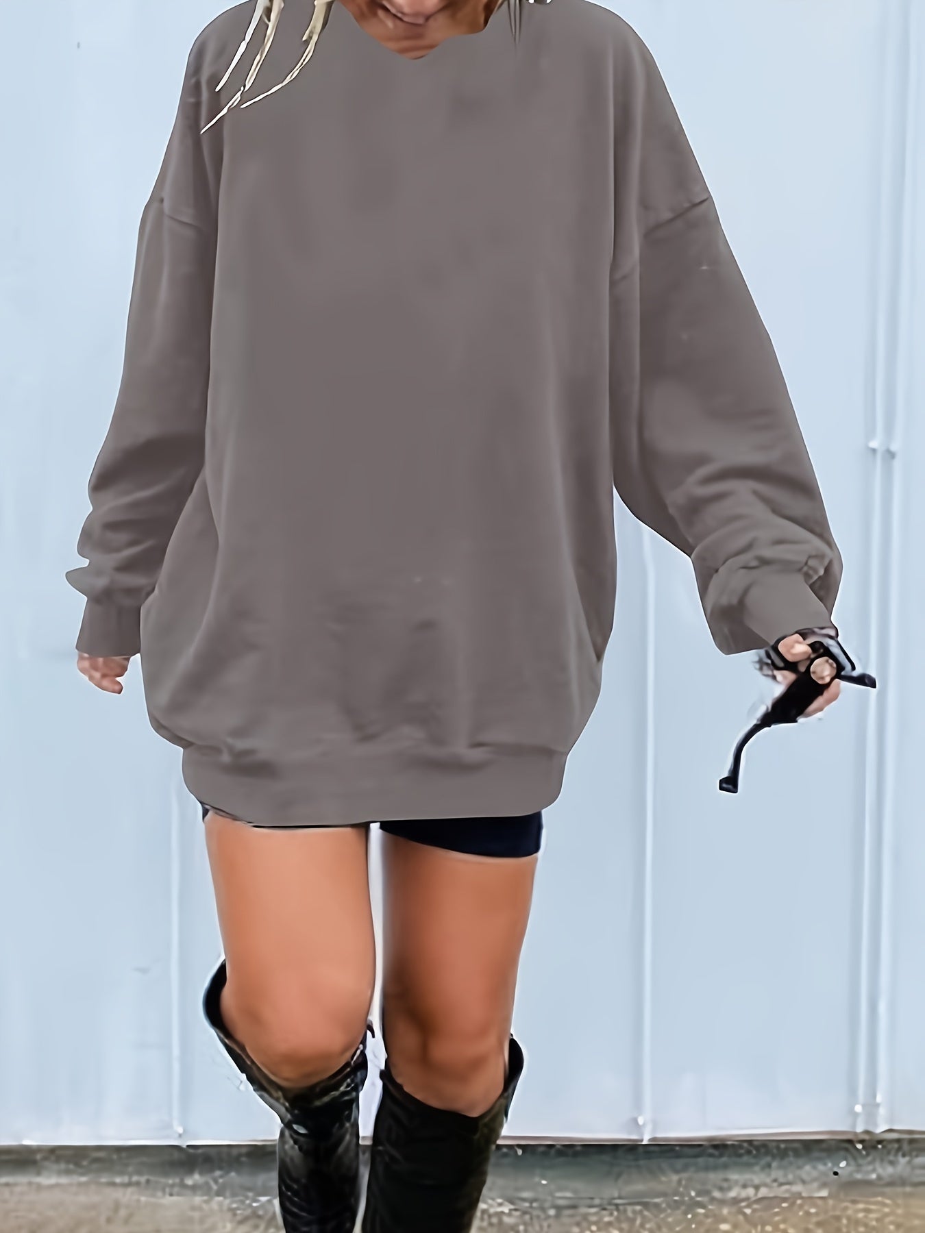 Pink Oversized Sweatshirt for Women