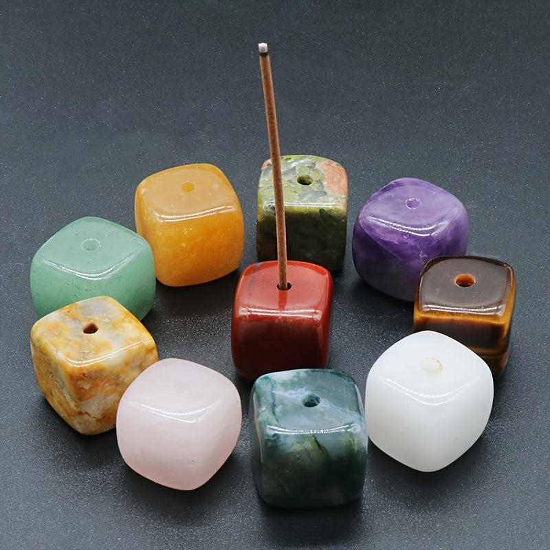 Natural Crystal Agate Incense Holders Set