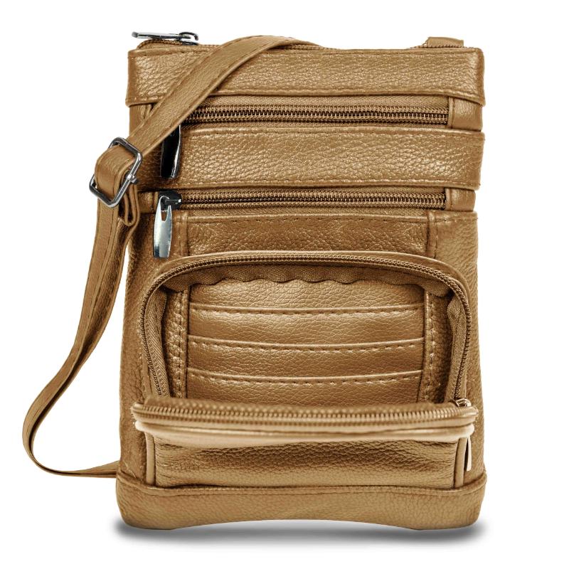 Genuine Leather Crossbody Handbag in Multiple Colors