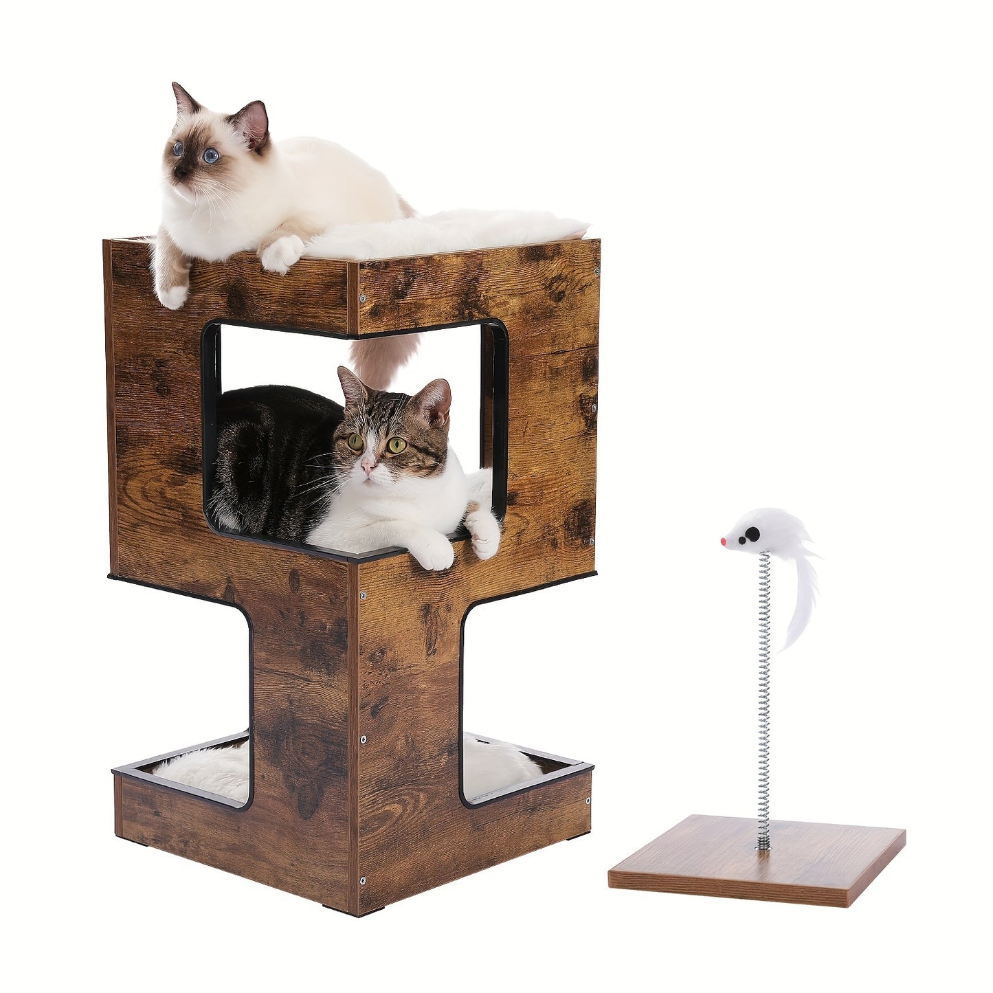 Small Modern Cat Tree With Toy