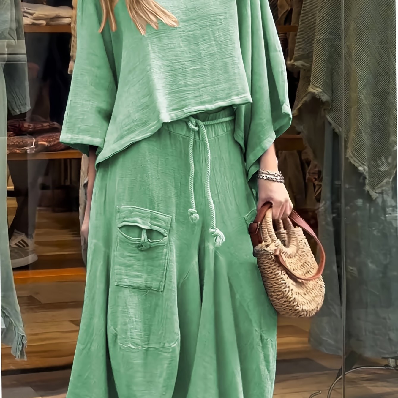 Plus Size Women’s Fashion 2pcs Outfit Set