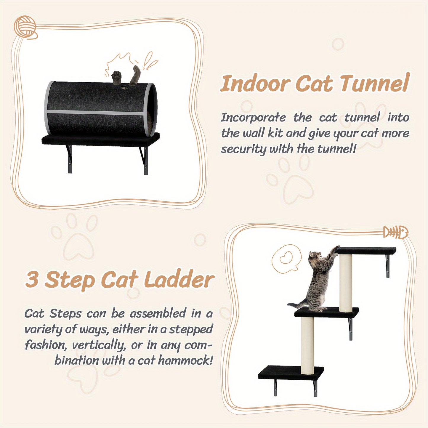 Luxury Wall Mounted Cat Furniture Set for Stylish Indoor Spaces