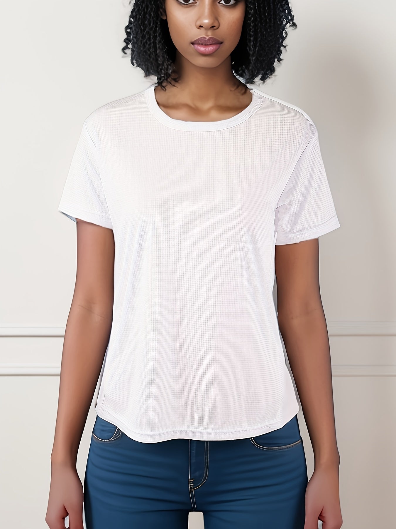 Light Beige Women T-Shirt Set of Six