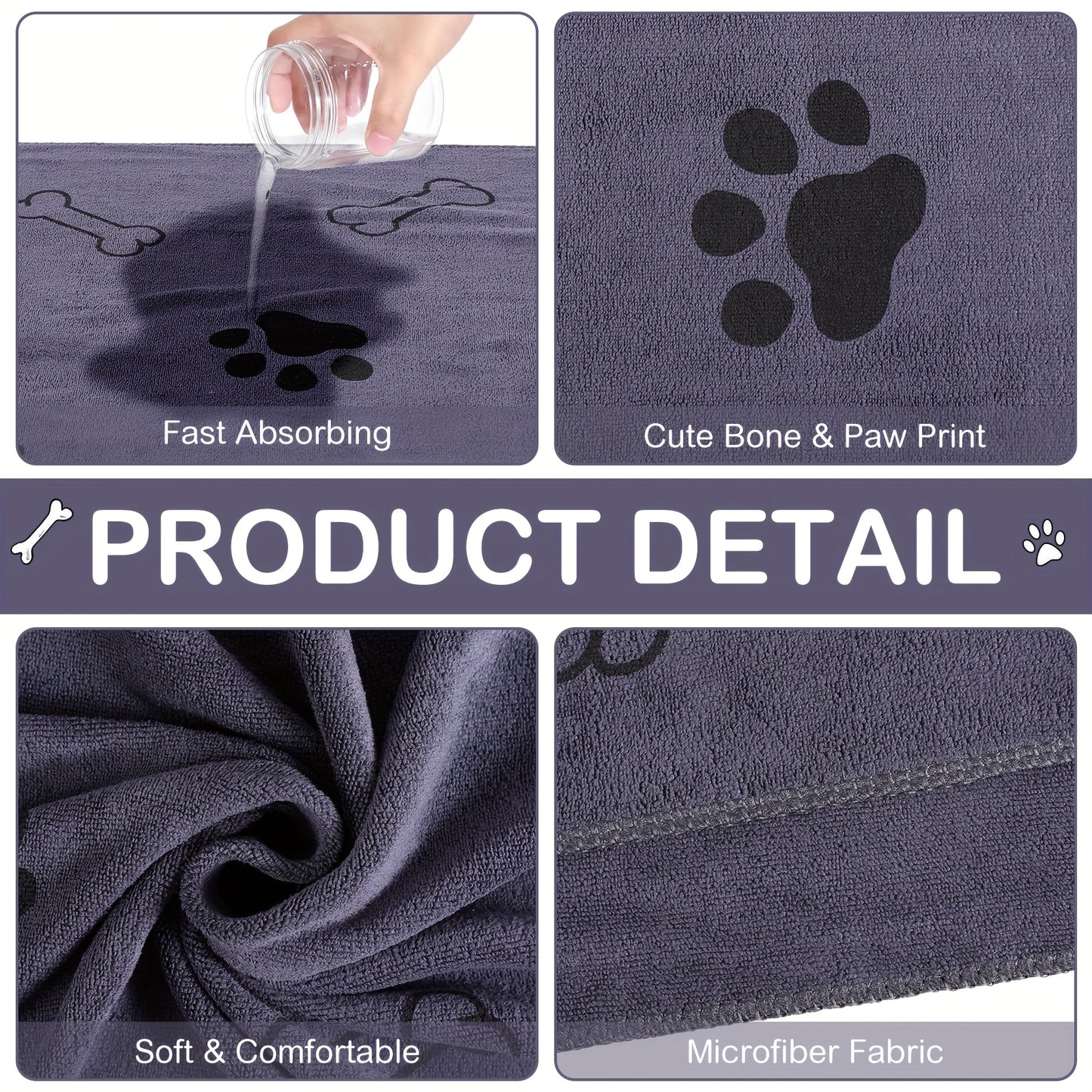 Microfiber Pet Towels for Dogs and Cats