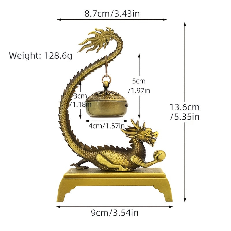 Golden Dragon Incense Burner for Zen Decor