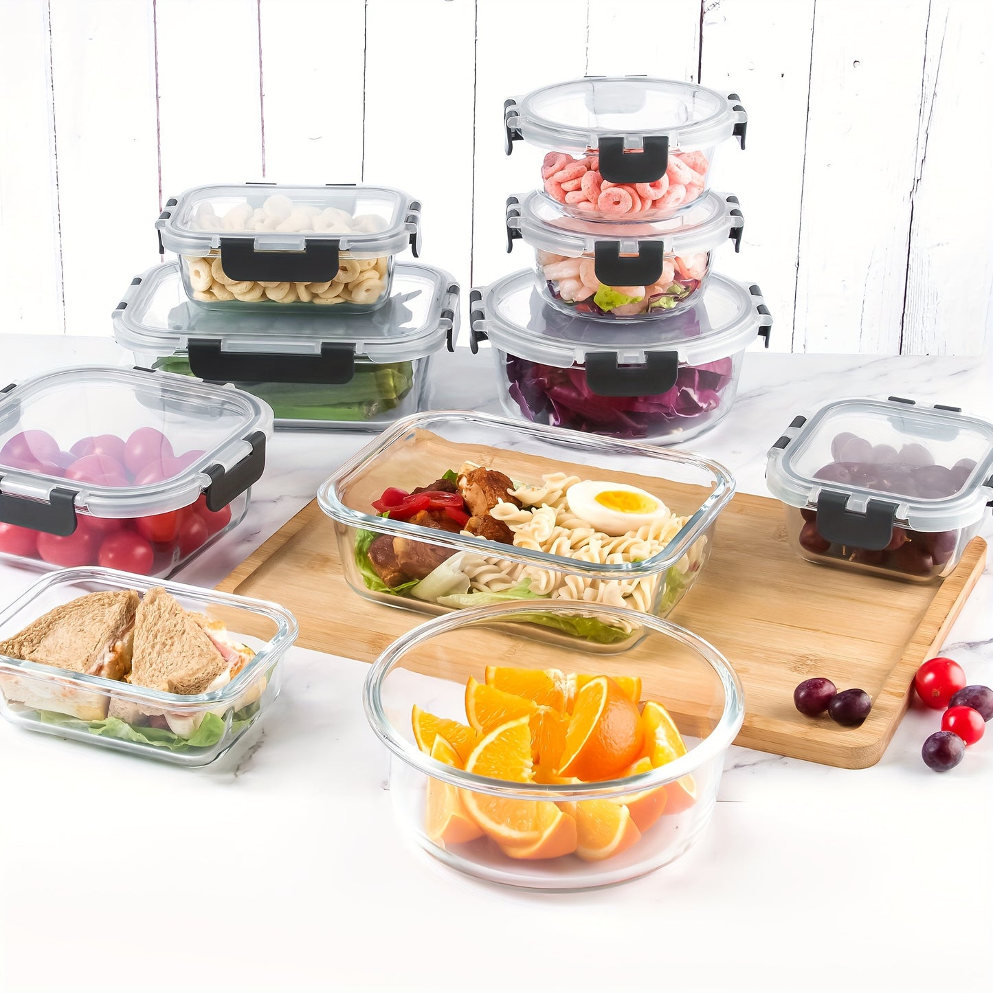 Borosilicate Glass Food Storage Containers Set