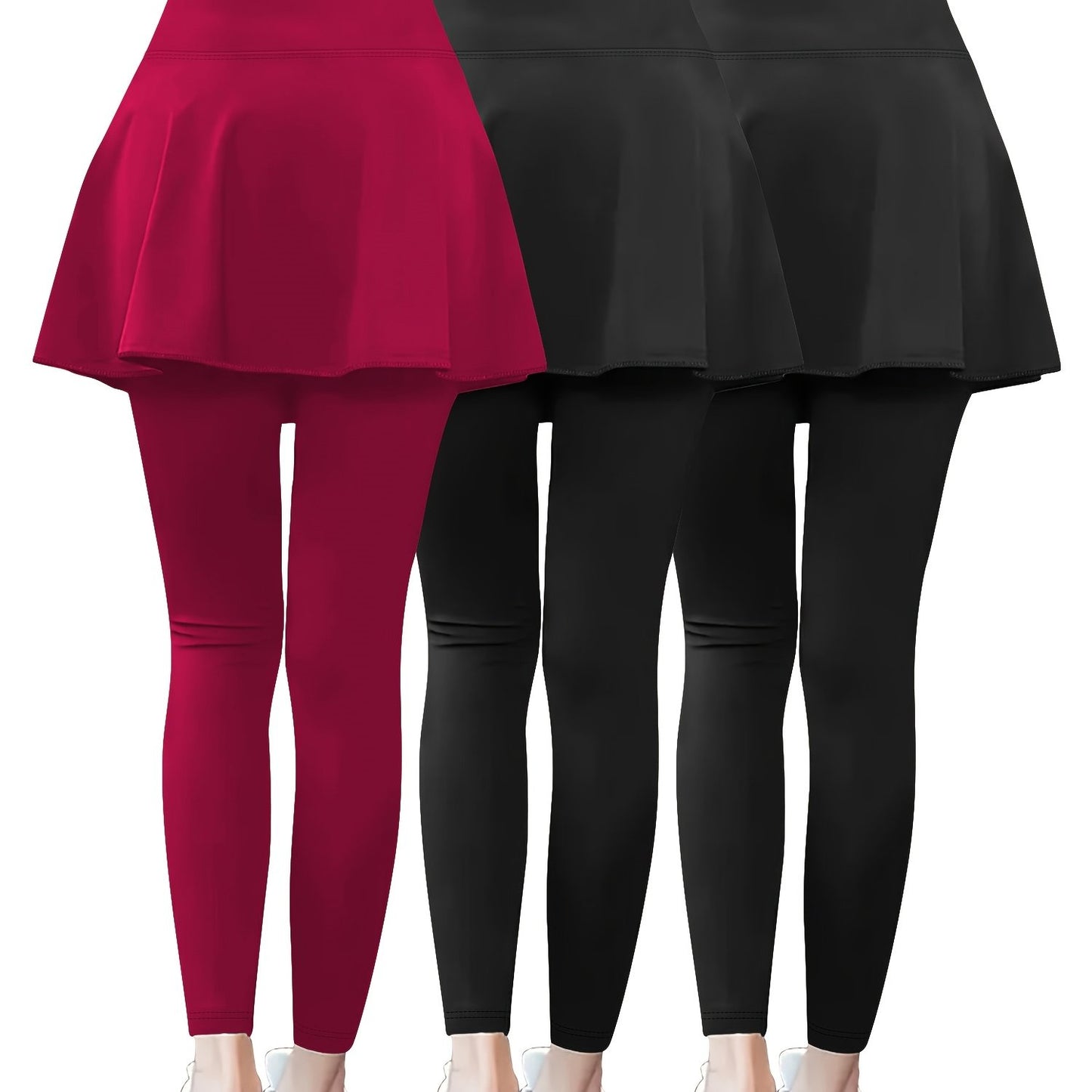High Waist Yoga Leggings 3-Pack With Pockets