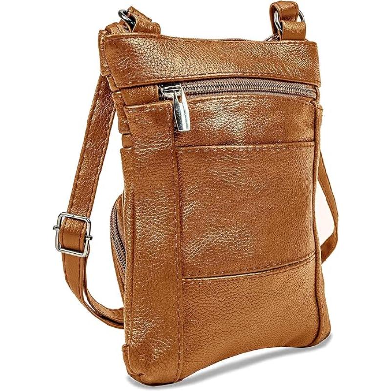 Genuine Leather Crossbody Handbag in Multiple Colors