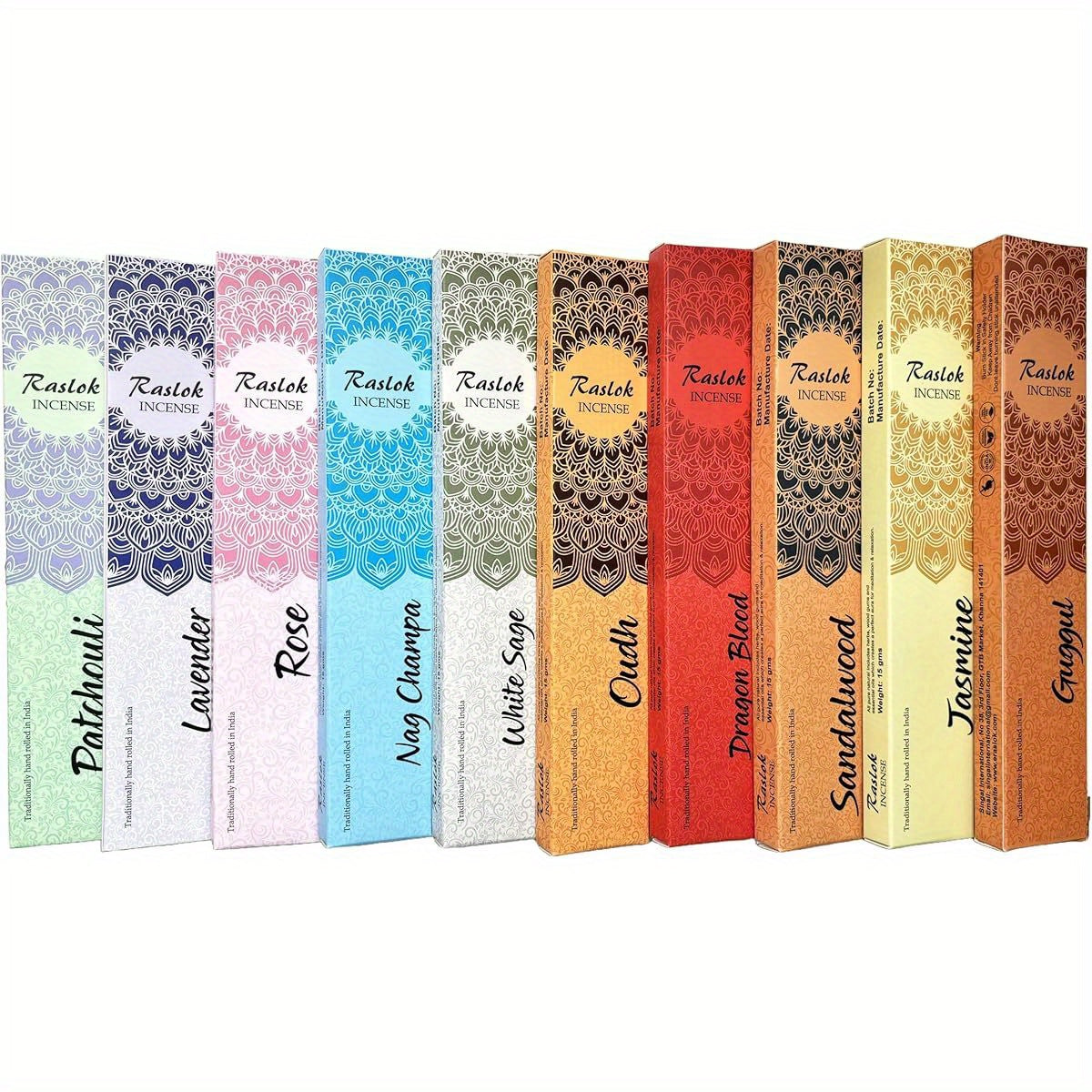 Natural Incense Sticks 10-Pack Mixed Scents
