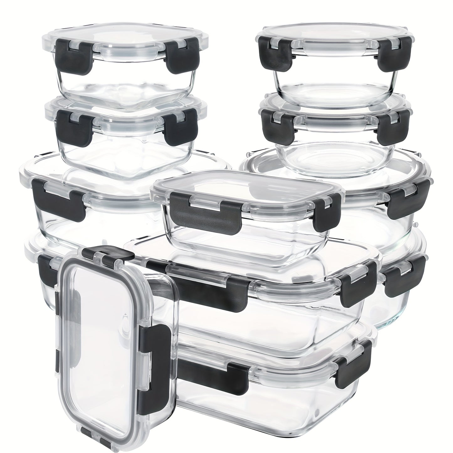Borosilicate Glass Food Storage Containers Set
