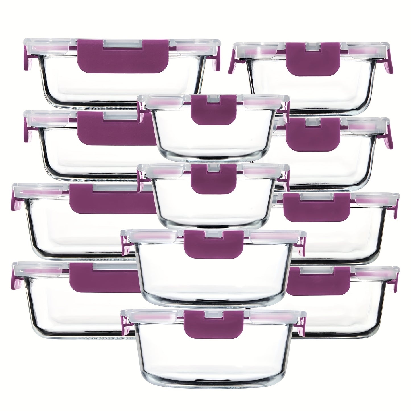 Borosilicate Glass Food Storage Containers Set