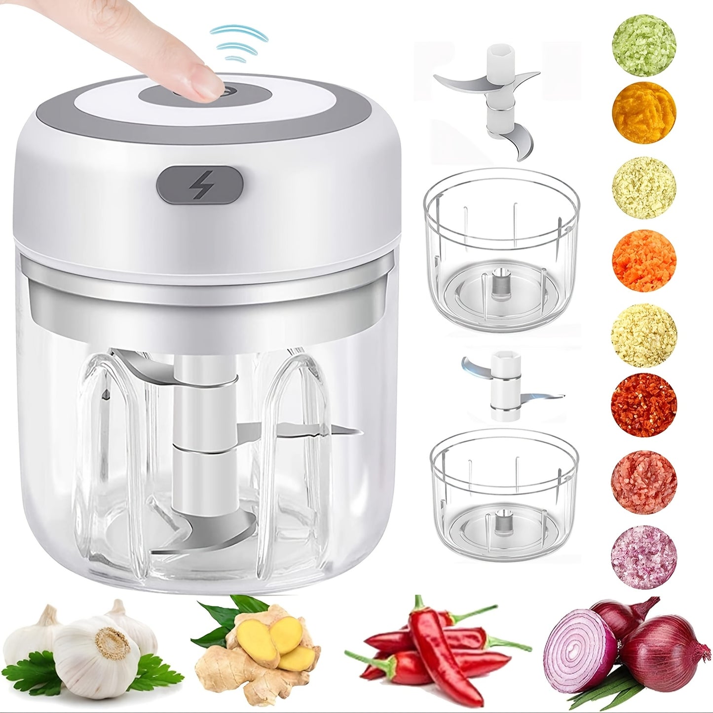 Electric Mini Garlic Chopper USB Meat Grinder