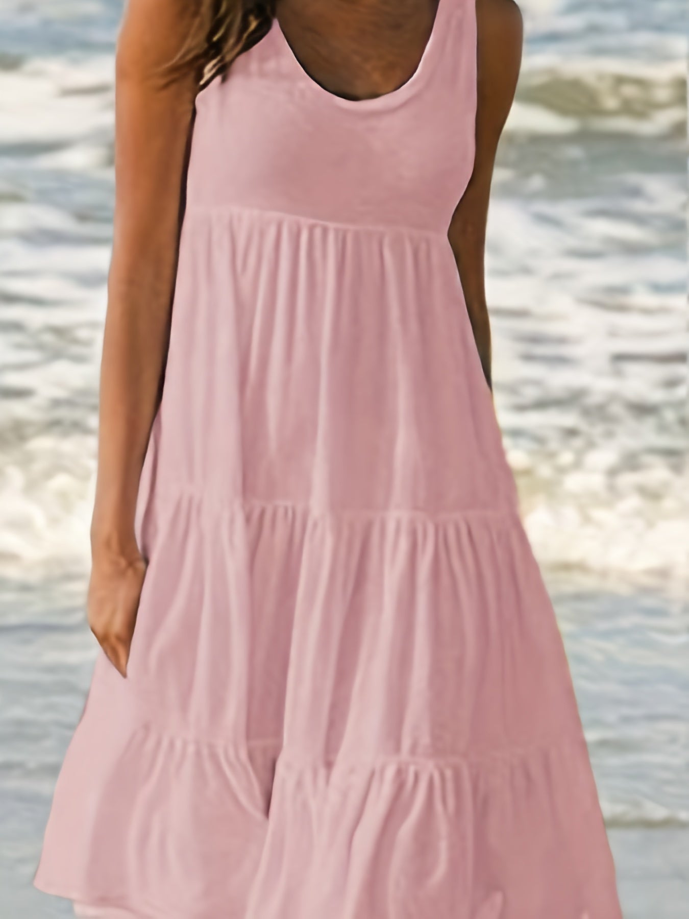 Women's Casual Sleeveless Cotton Beach Dress