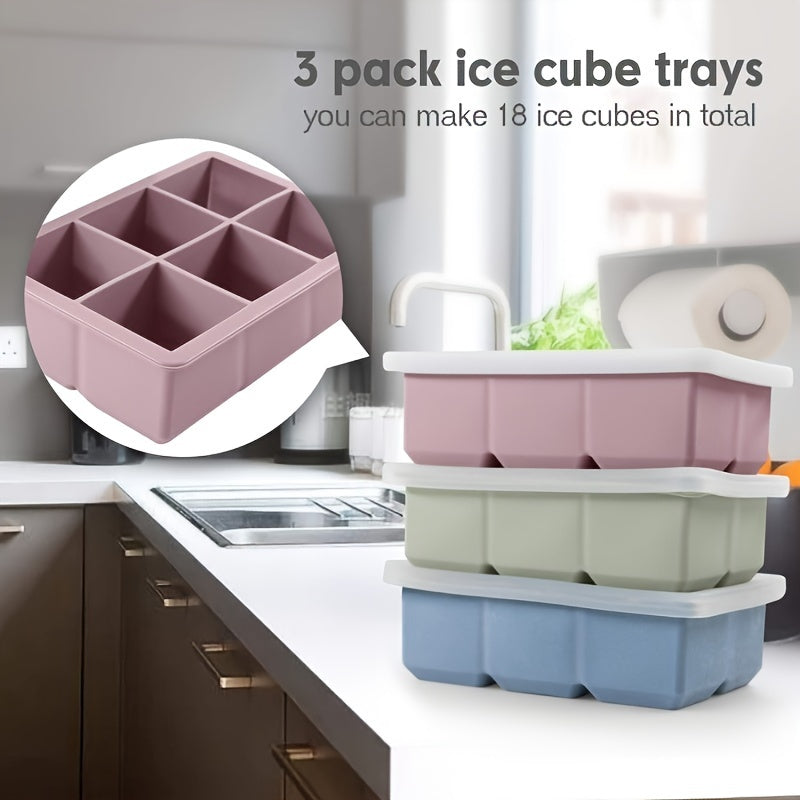 Silicone Ice Cube Tray Set With Lid