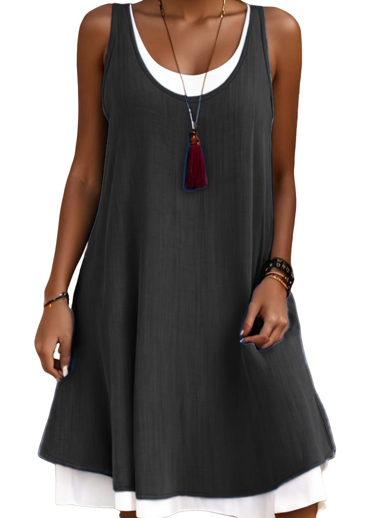 Plus Size Casual Loose Linen Dress