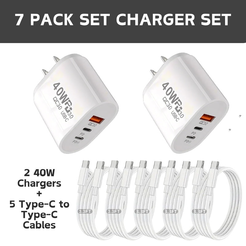 Fast Charging 40W USB C Wall Charger