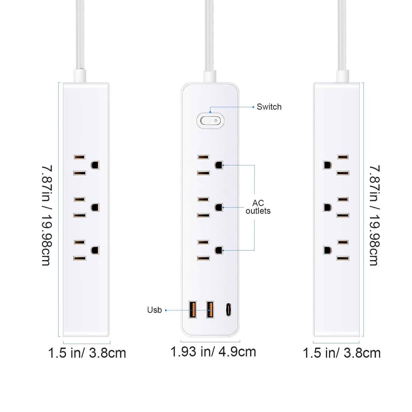 9-Outlet Surge Protector With USB Ports